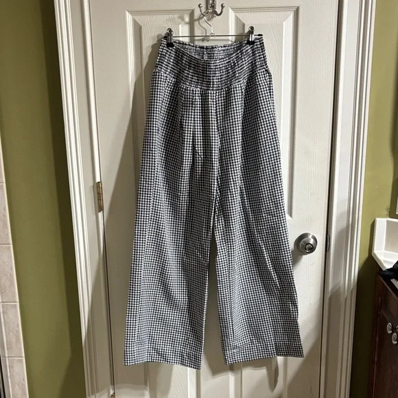 NWOT Black and White Gingham Women's Pants - Picture 2 of 3